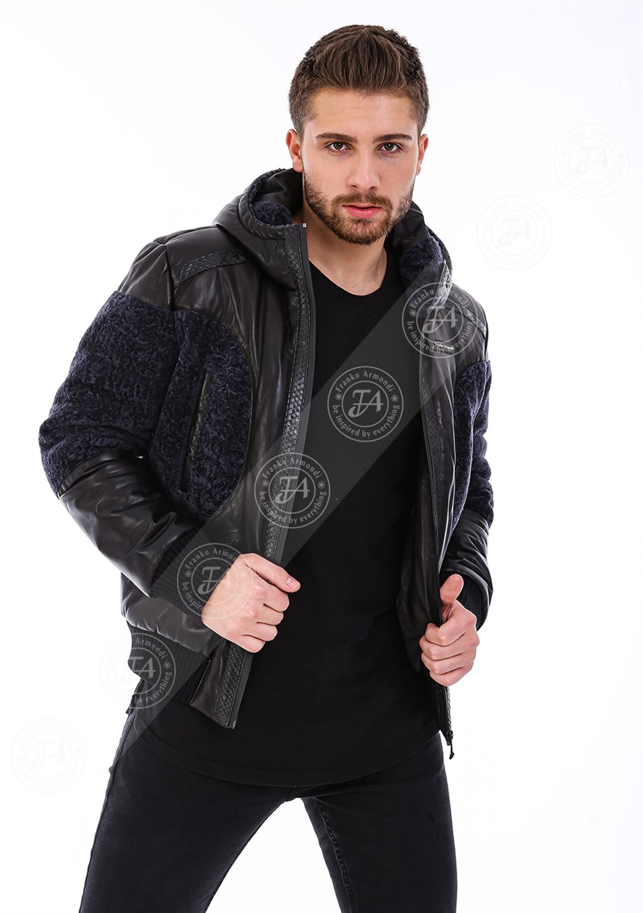 Erkek Gerçek Deri Spor Luxury Mont Siyah K-1537-20085 FA5