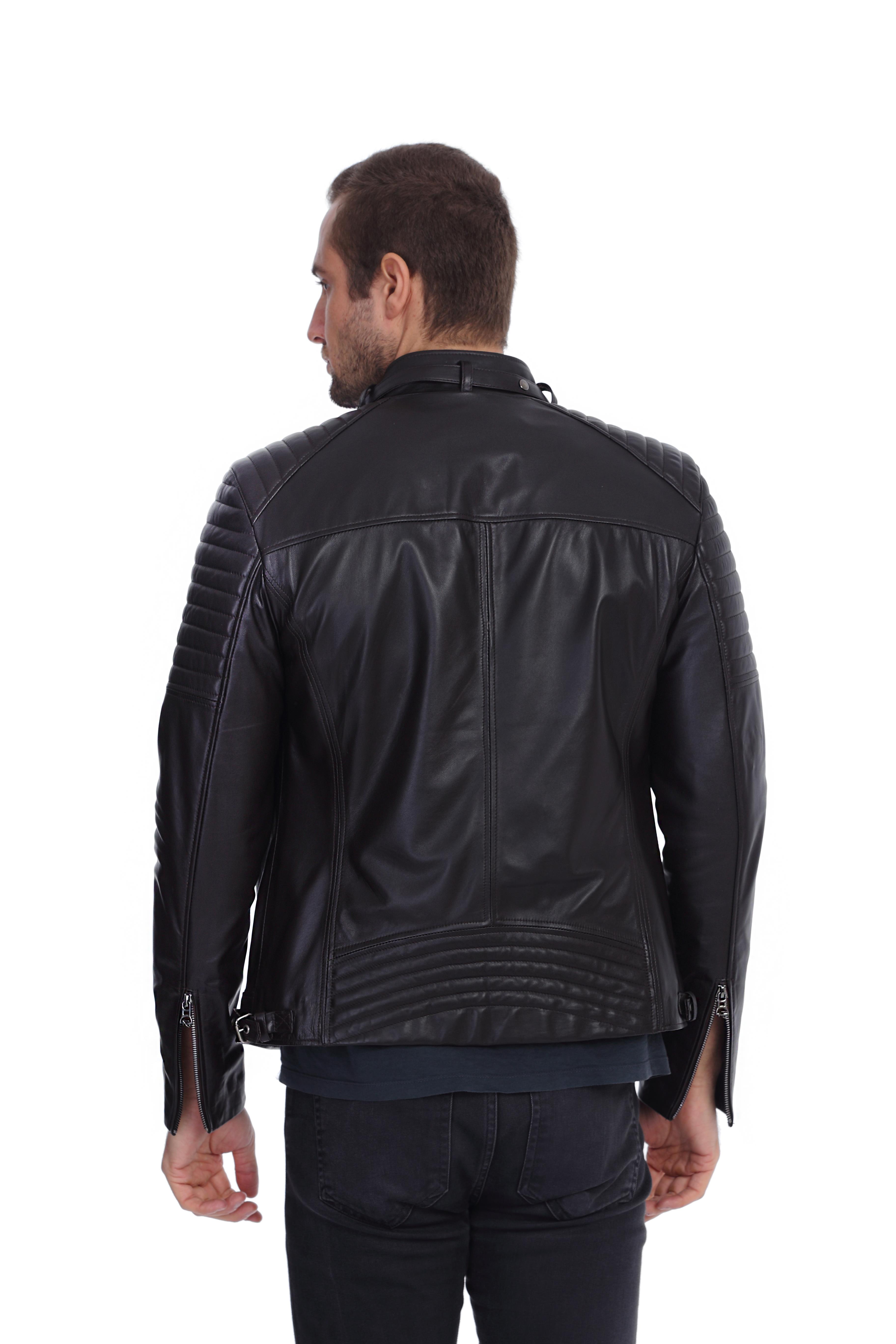 Erkek Gerçek Deri Spor Mont Siyah K-740-19692 FA2