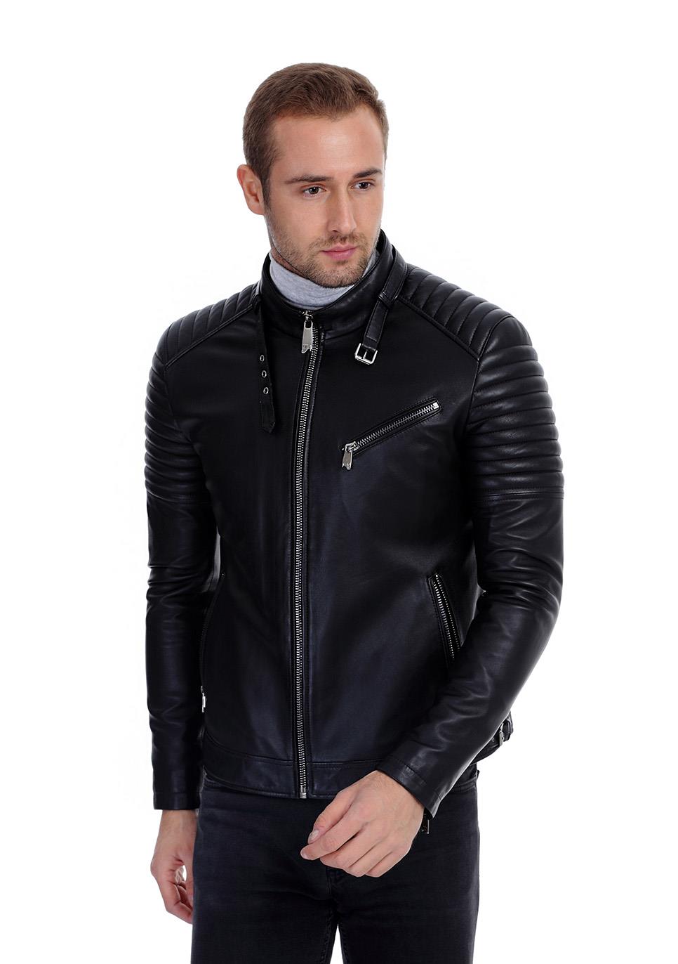 Erkek Gerçek Deri Spor Mont Siyah K-740-17411 FA1