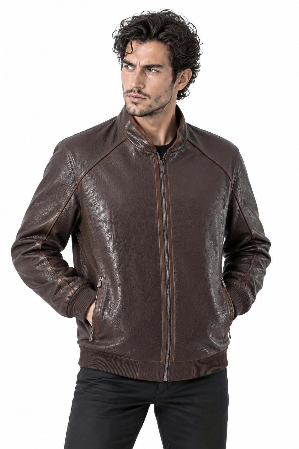 Erkek spor deri mont beli lastikli.Code:24370