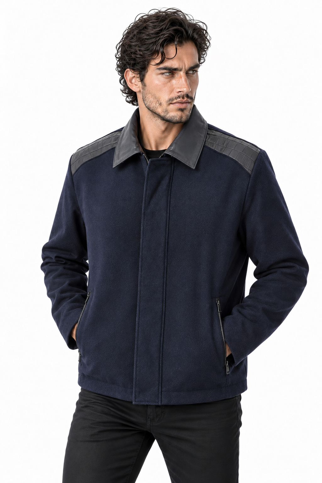 Erkek spor kaşe kaban fermuarlı.Code:24369