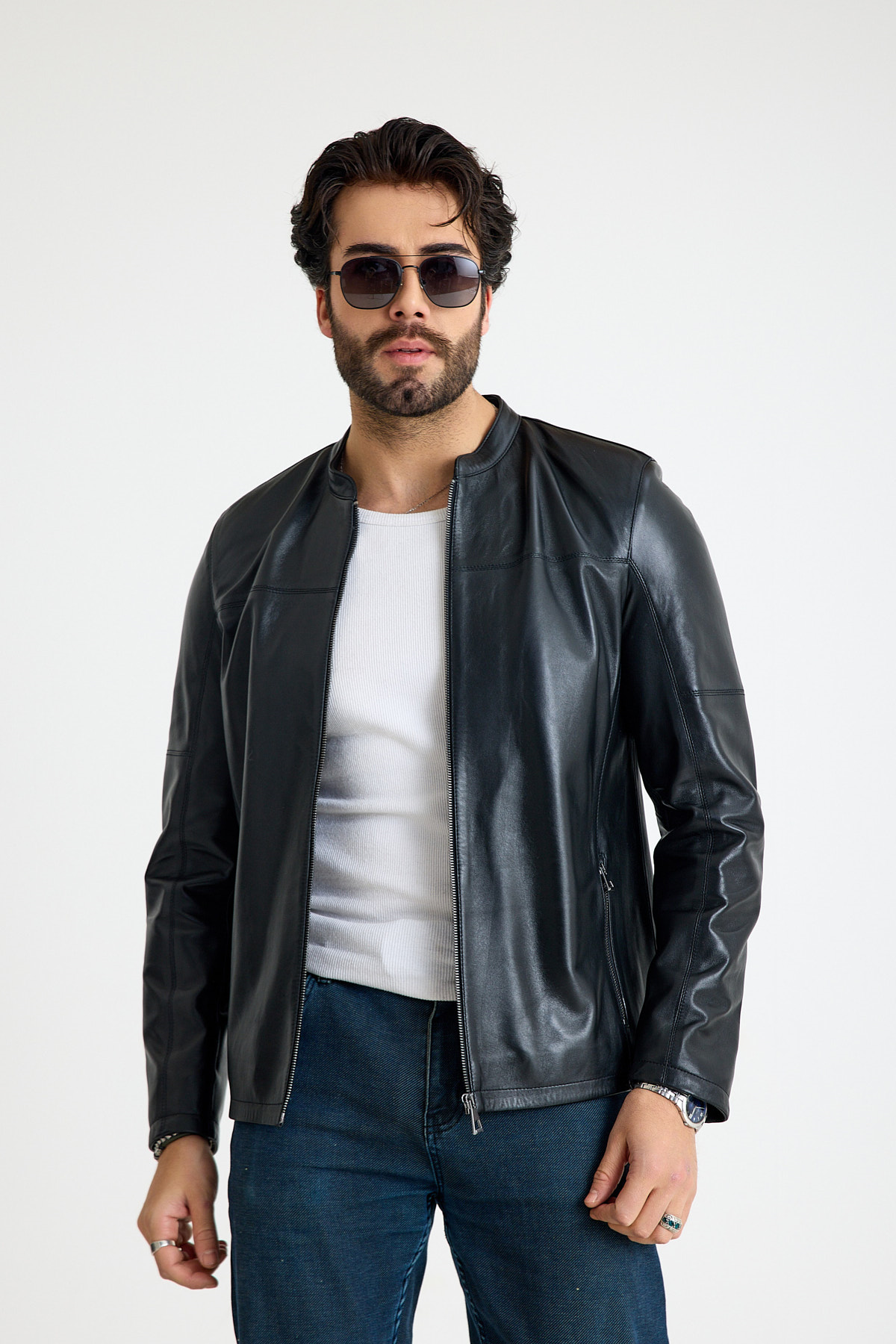 Fit Kısa Erkek Deri Ceket – E2-K-347-19876