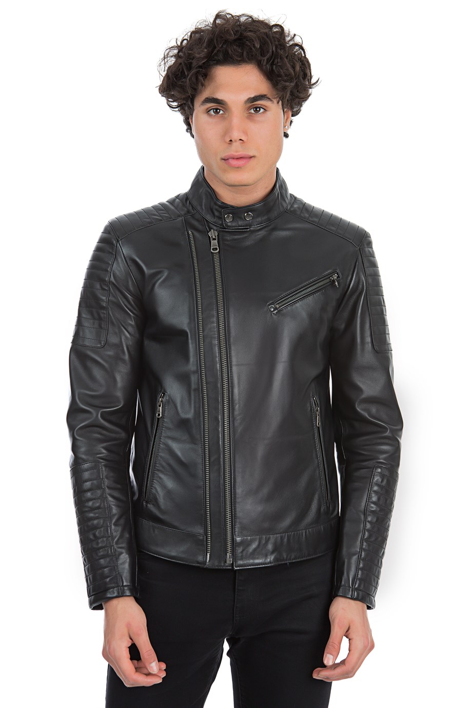 Franko Armondi ERKEK GERÇEK SİYAH DERİ CEKET PZR-K-372 - 20646 FA9