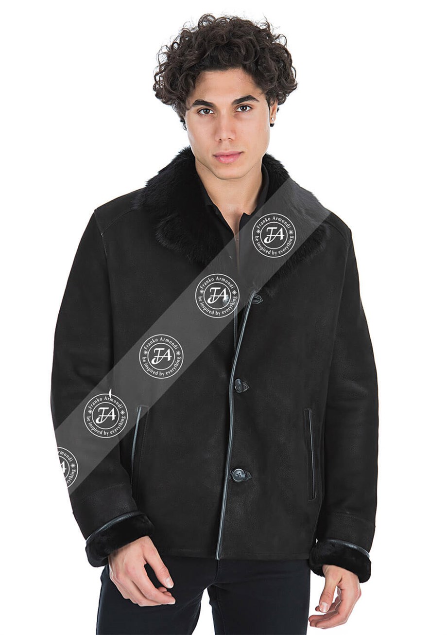 Franko Armondi ERKEK GERÇEK SİYAH DERİ CEKET  ONL-CF-1154 - 20665 FA9