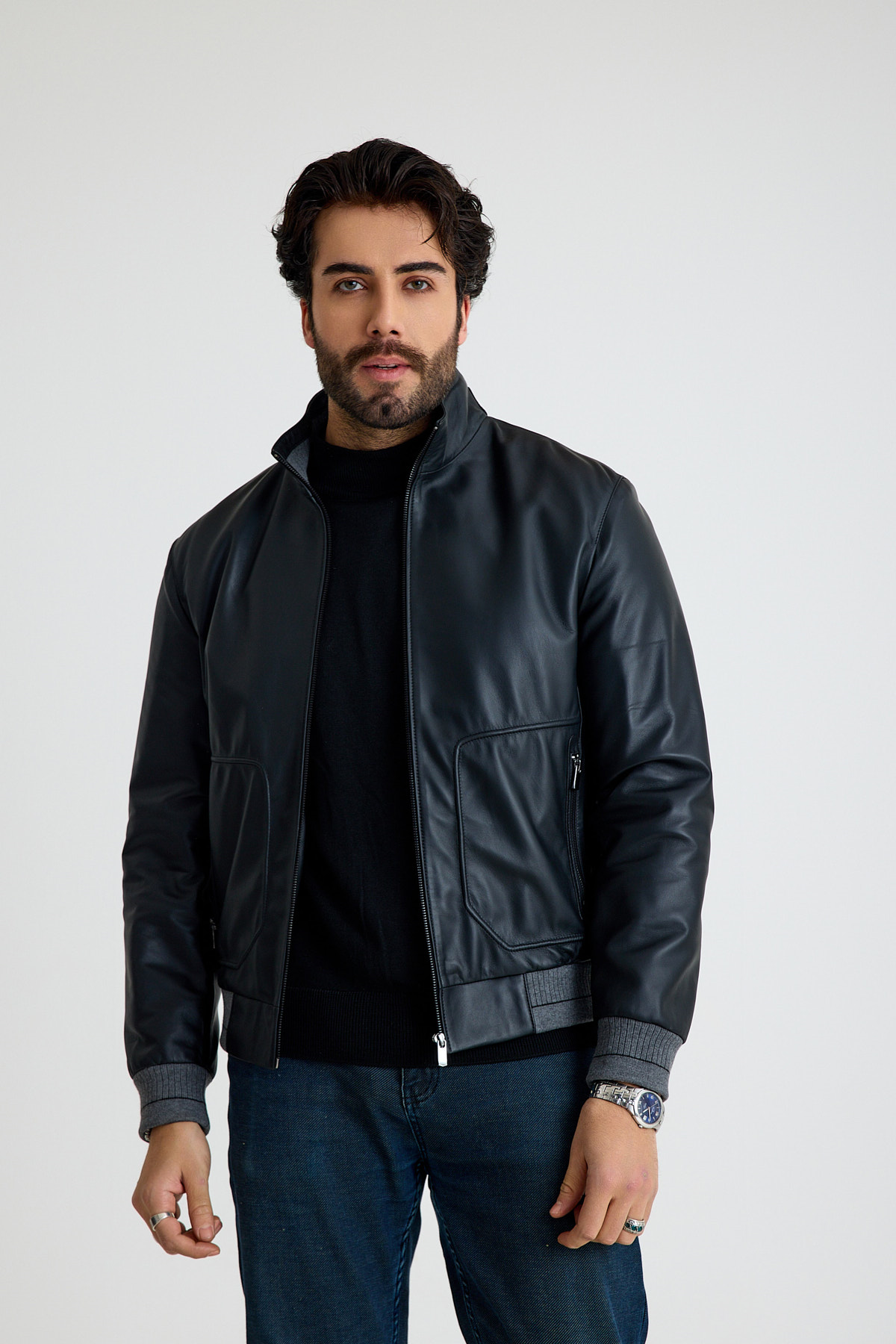 Klasik Erkek Deri̇ Ceket – E56-KD-2906-24142