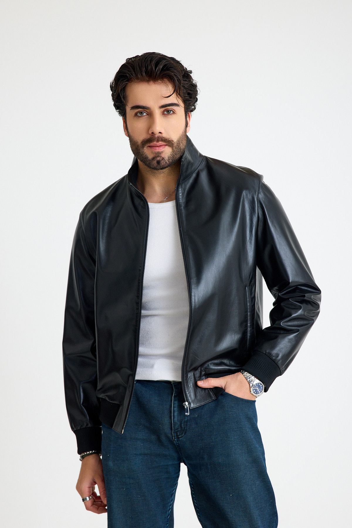 Klasik Reguler Erkek Deri̇ Ceket – E30-KD-K-629-24219