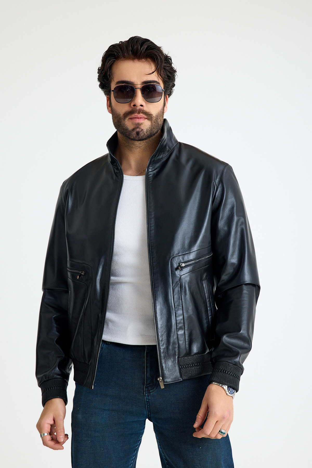 Klasik Reguler Erkek Deri̇ Ceket – E32-KD-K-700