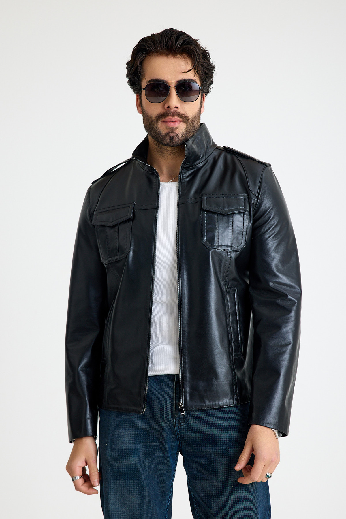 Klasik Reguler Erkek Deri̇ Ceket  – E34-KD-K-2052