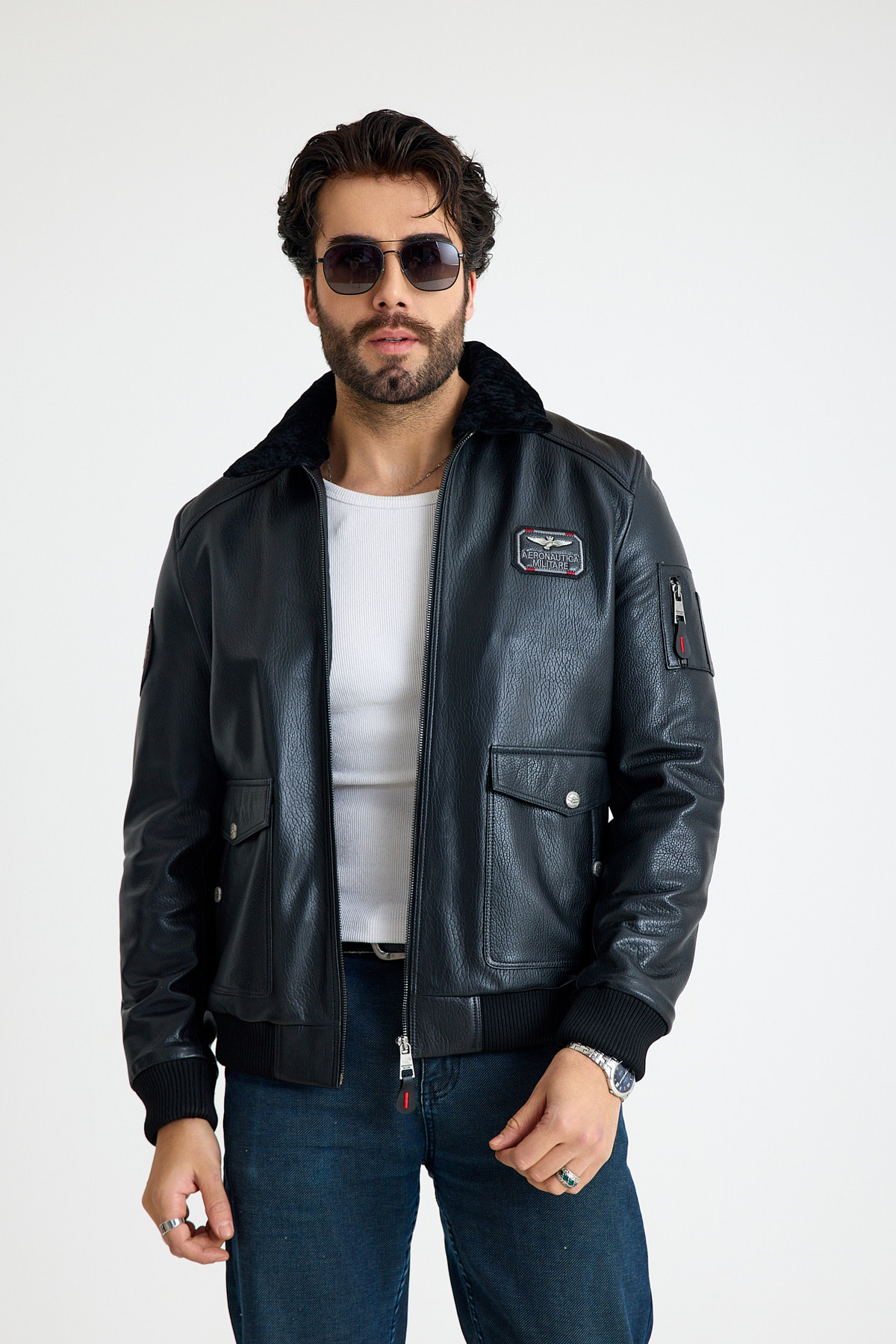 Regular Erkek Deri Ceket – E6-K-2913