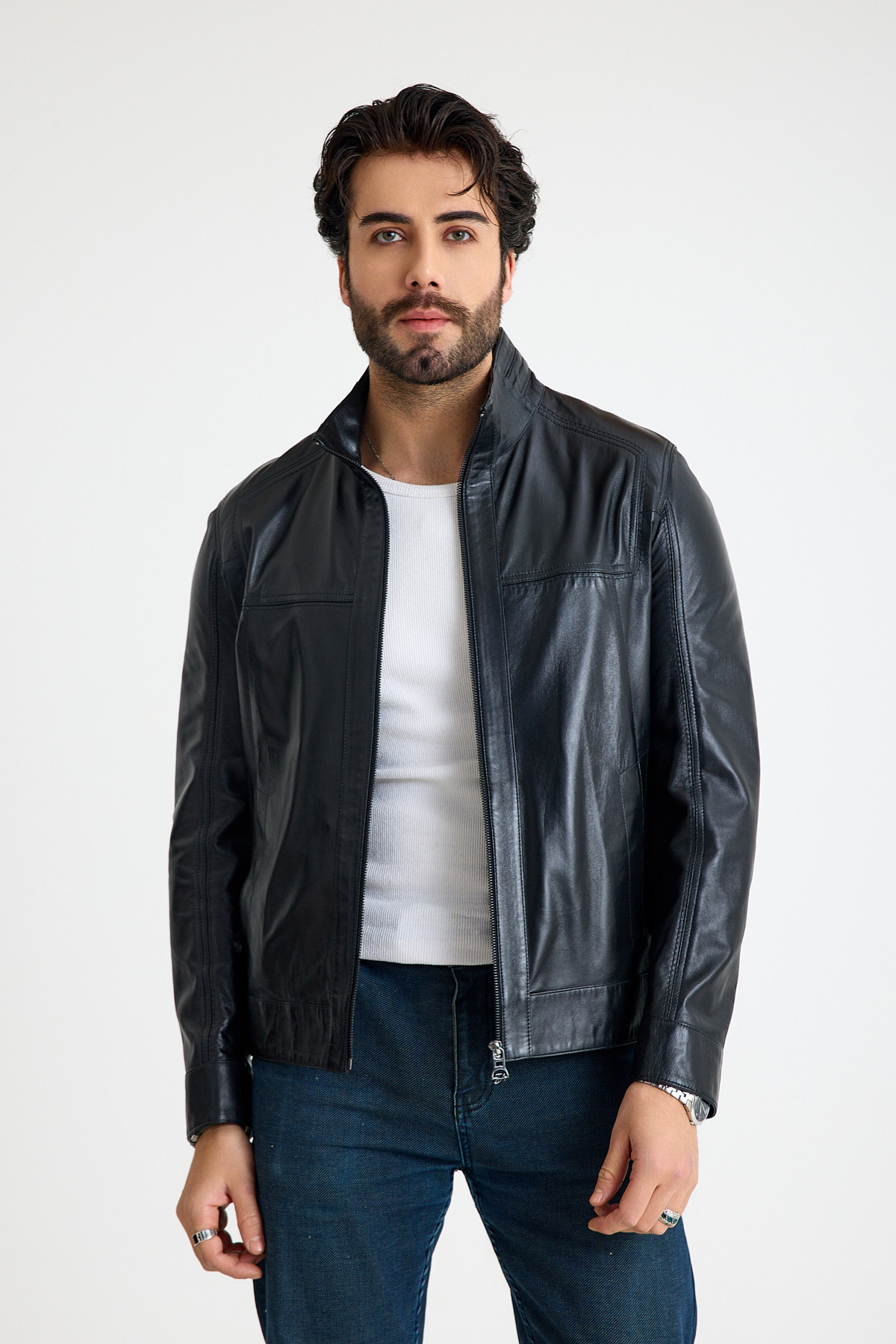 Spor Erkek Deri̇ Ceket  – E67-K-133-24049