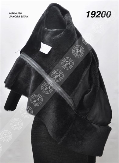 Bayan Gerçek Deri Kışlık Spor Mont Boy Ayarlı Kürk Siyah MBK-1250-19200 FA2