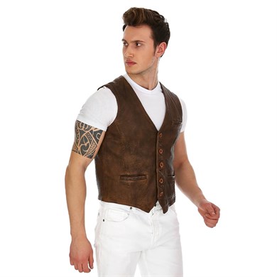 Dinamo Leather Erkek Gerçek Deri Ceket DE-YLK-566 - 20174