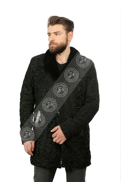 Erkek Gerçek Deri Klasik Luxury Kaban Swakara Piton Vizon Siyah K-1023-18480