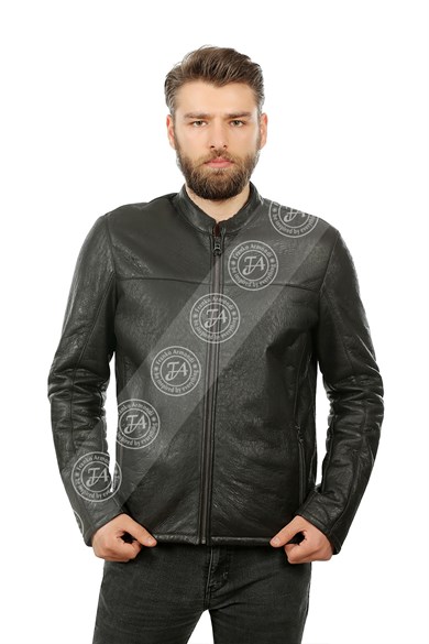 Erkek Gerçek Deri Kürk Kışlık Klasik Mont Astragan Kahve k-734-17899