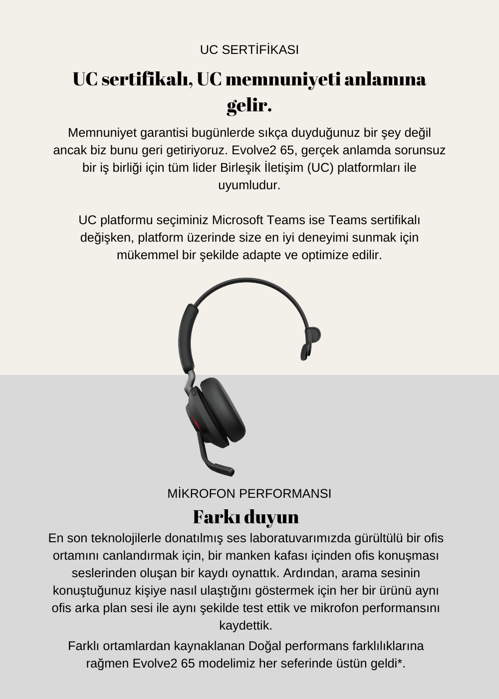 Jabra Evolve2 65 Mono Usb Ms Şarj Standlı Kablosuz Kulak Üstü Kulaklık