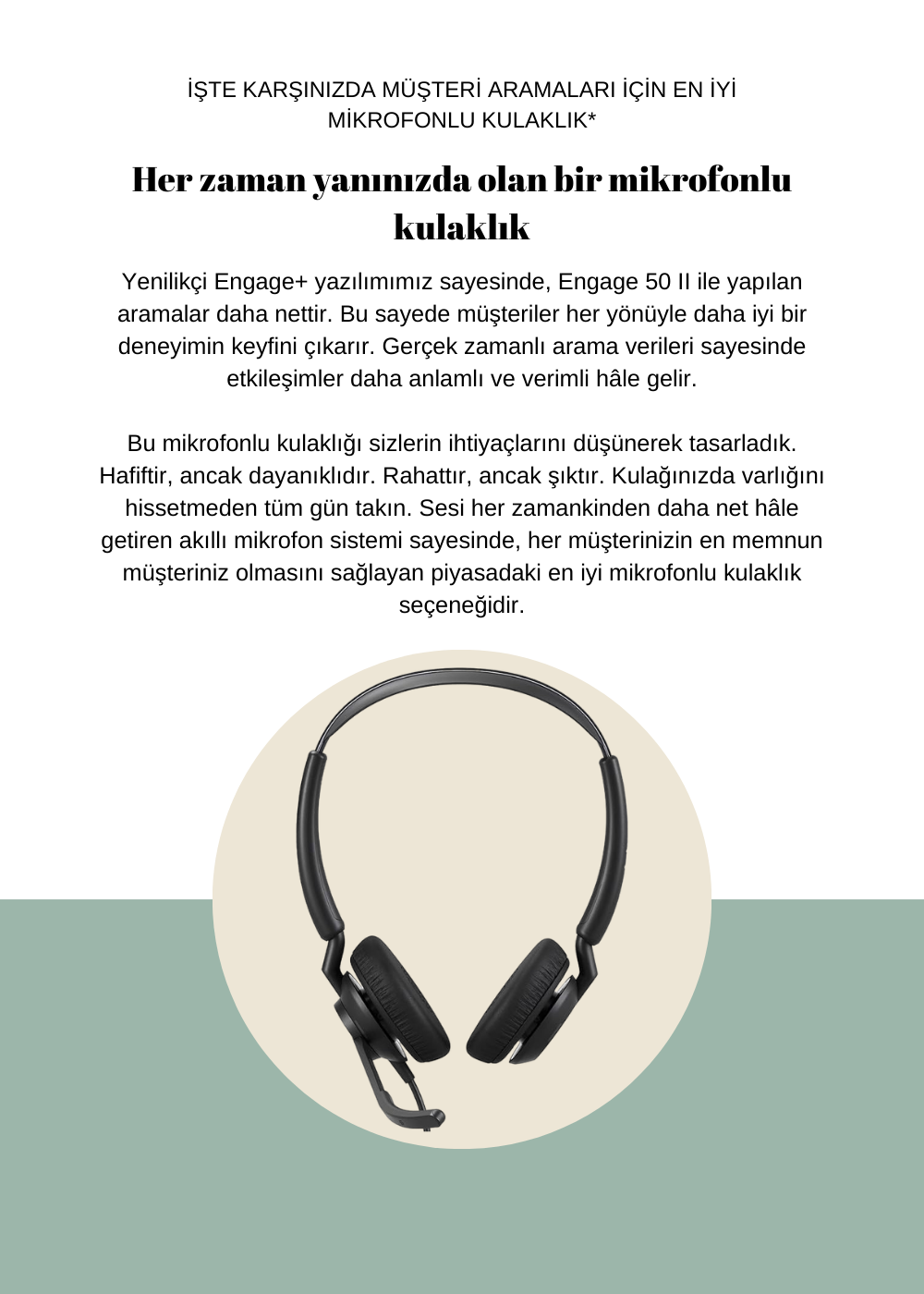 Jabra Engage 50 II Usb-C Duo Ms Kablolu Kulak Üstü Kulaklık