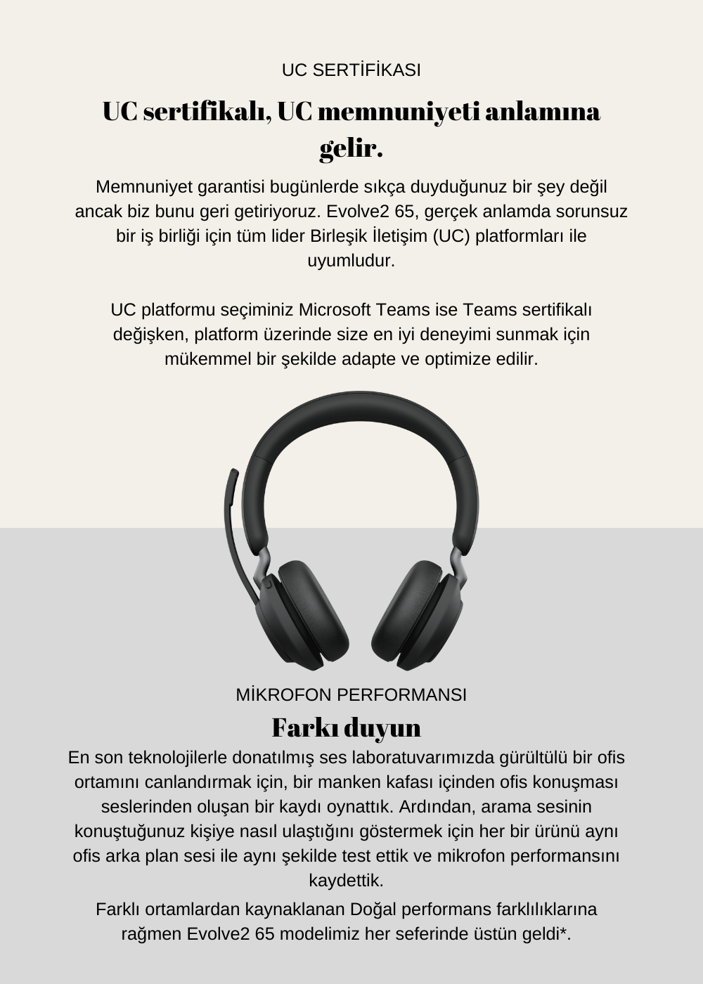 Jabra Evolve2 65 Duo Usb Ms Şarj Standlı Kablosuz Kulak Üstü Kulaklık