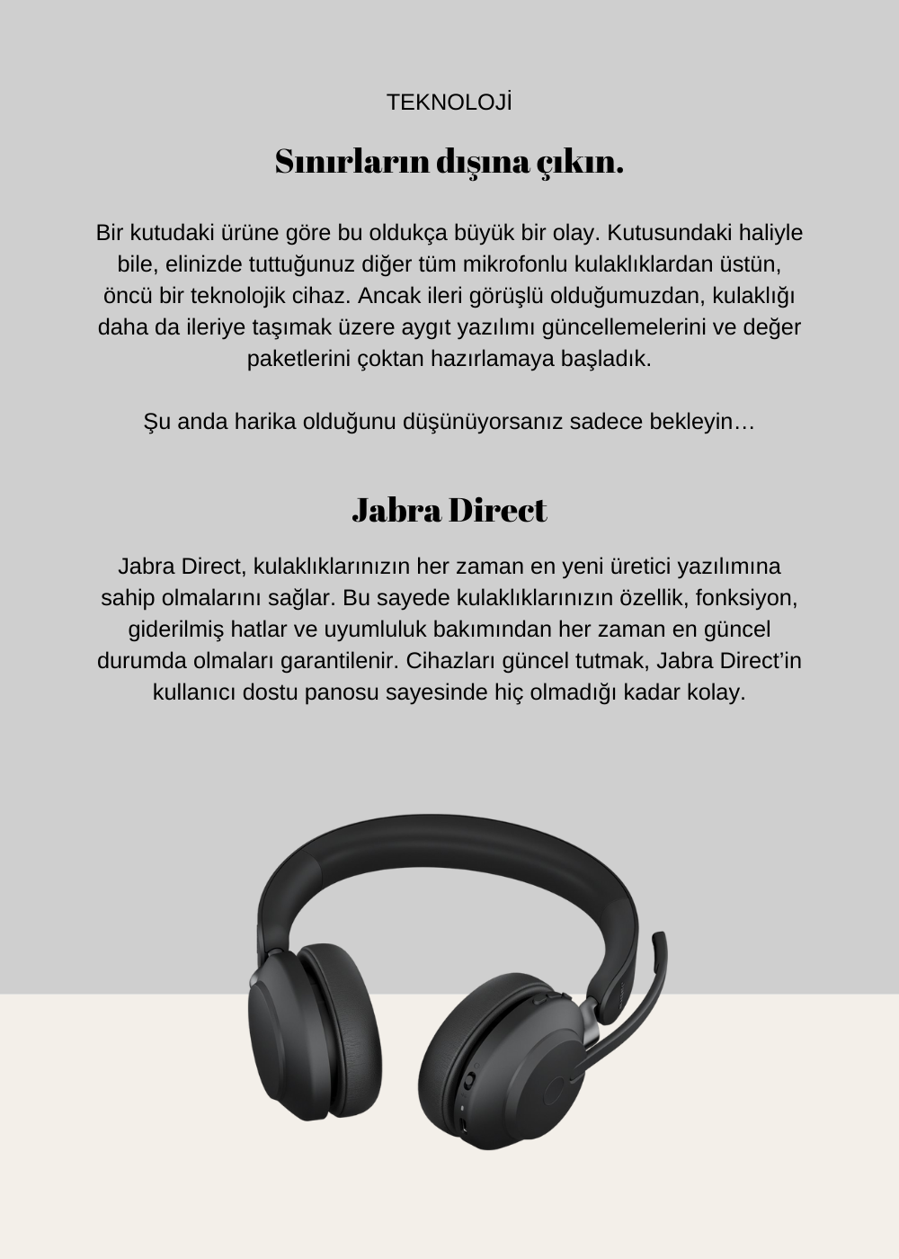 Jabra Evolve2 65 Duo Usb Ms Şarj Standlı Kablosuz Kulak Üstü Kulaklık