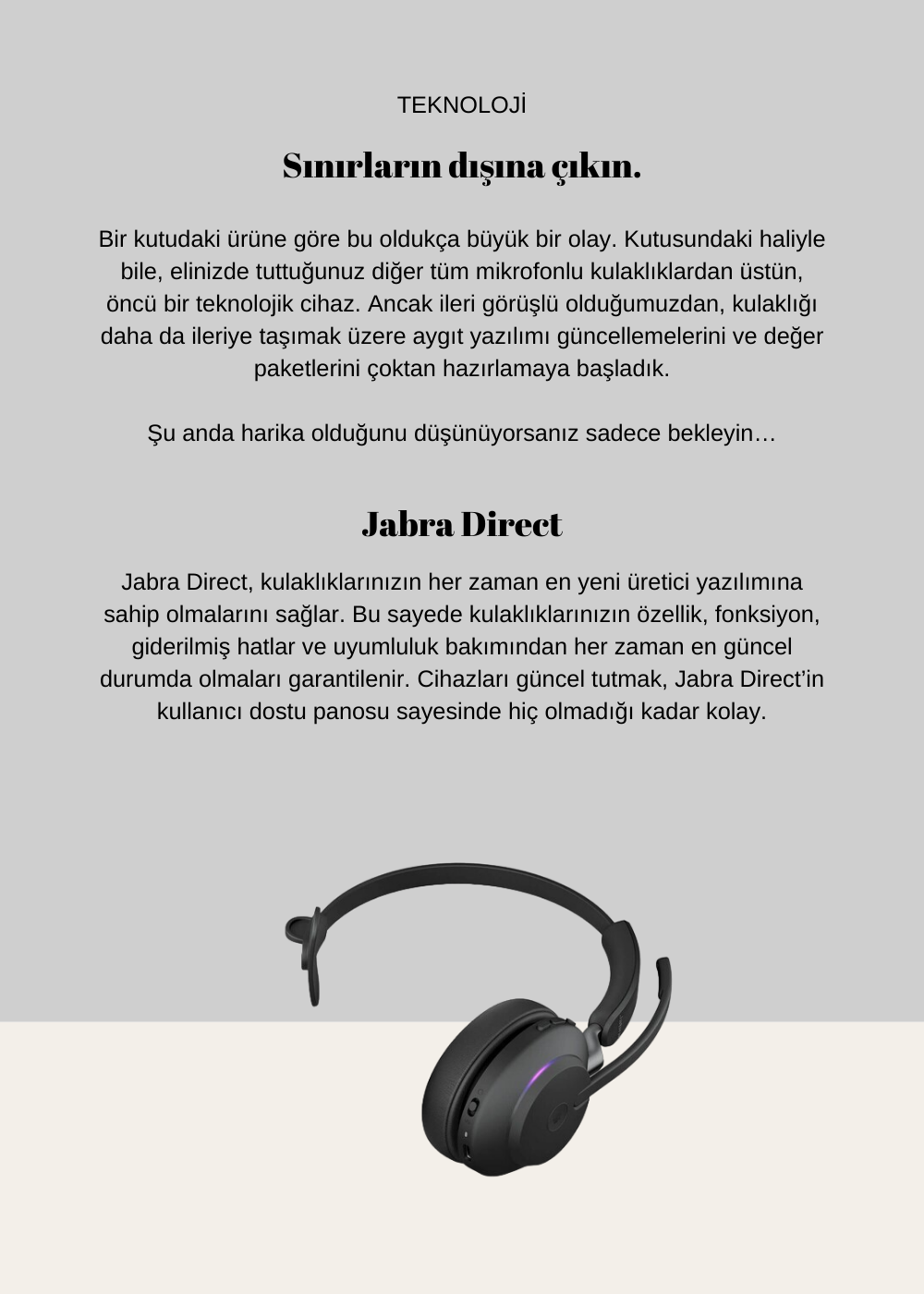 Jabra Evolve2 65 Mono Usb Ms Şarj Standlı Kablosuz Kulak Üstü Kulaklık