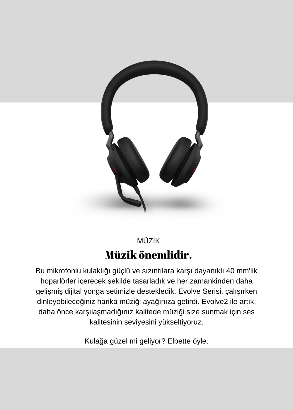 Jabra Evolve2 40 Duo USB-C Kulak Üstü Kulaklık