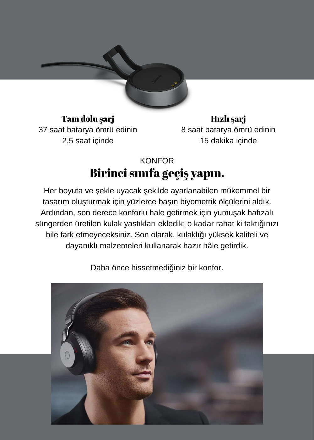 Jabra Evolve2 85 Duo Usb Ms Şarj Standlı Kablosuz Kulak Üstü Kulaklık