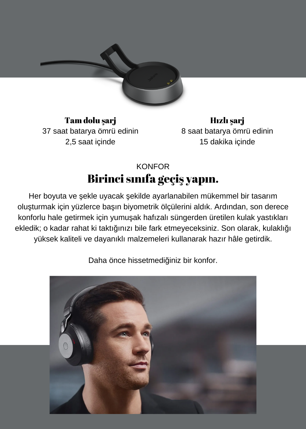 Jabra Evolve2 85 USB MS Office Kulaklık