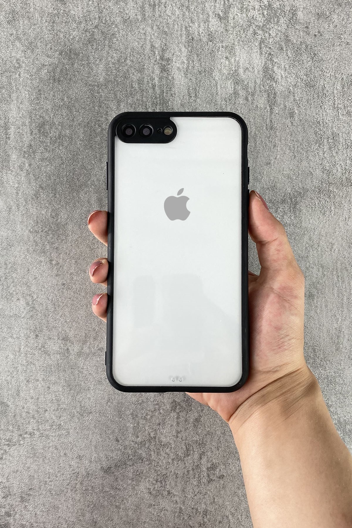 iPhone Siyah Şeffaf Mika Kılıf 7 Plus/8 Plus | Konsept Aksesuar