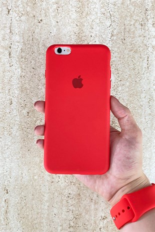 iPhone Kırmızı Altı Kapalı Silikon Kılıf 6 Plus/6s Plus | Konsept Aksesuar