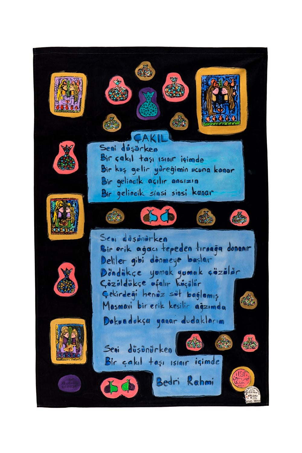 Çakıl Şiirli Pano
