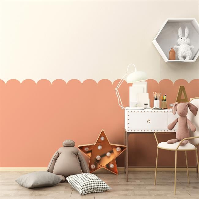 oho Bohem Tarz Dekoratif Çit Detaylı Dalgalı Çocuk Genç Odası Duvar Dekoratif Sticker