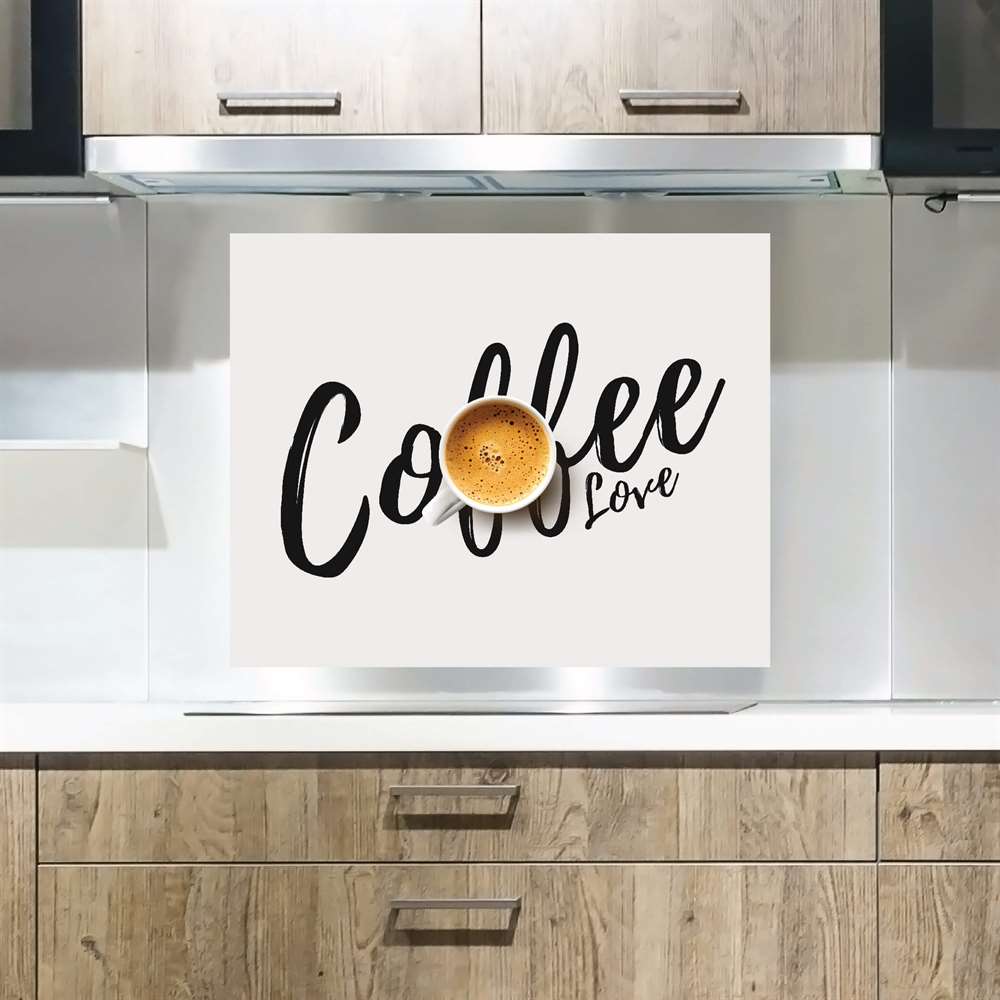 Coffee Mutfak Ocak Arkası Sticker | Dijitalya