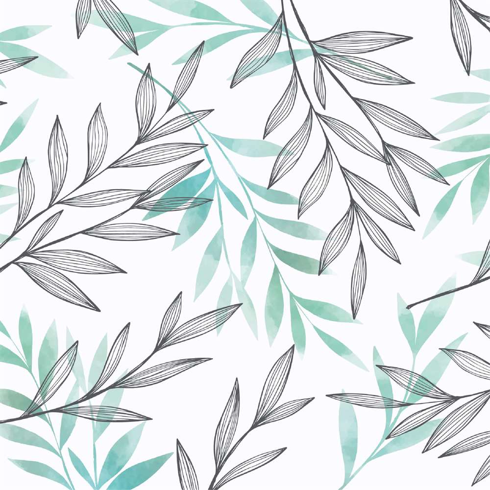 Soft Yeşil Yapraklar Duvar Kağıdı | Dijitalya