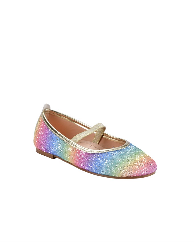 Chica Magica Iris Lastik Bantlı Klasik Rainbow Glare Babet