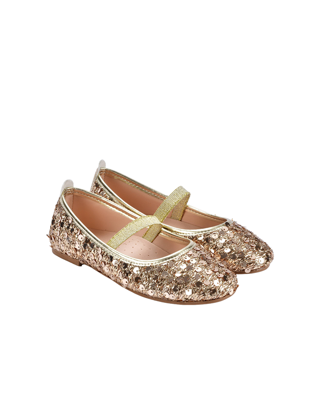 Chica Magica Maribel Gold Pullu Lastikli Babet