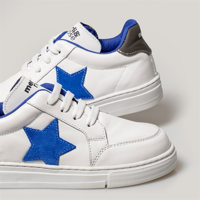 Merli&Rose Star Büyük Çocuk Sneaker | Beyaz-Füme-Saks