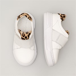 Merli&Rose Merli Deri Sneaker | Beyaz-Leopar