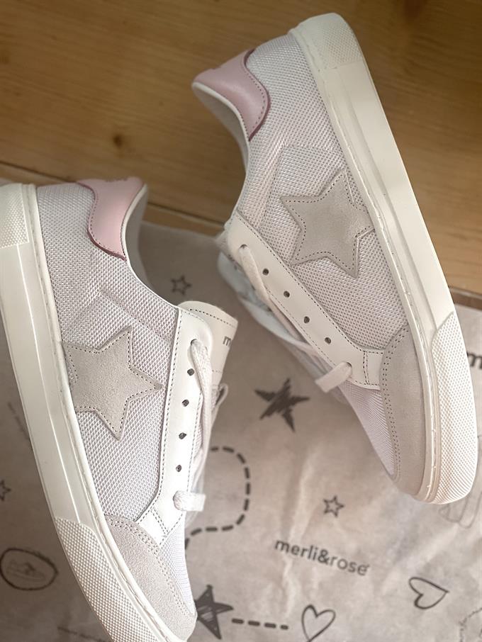 Merli&Rose Star Yazlık Kadın Sneaker | White-Pink