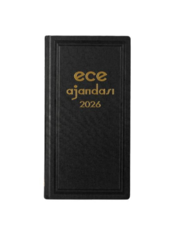 Ece Asya Günlük Ticari Ajanda 17x33 Siyah