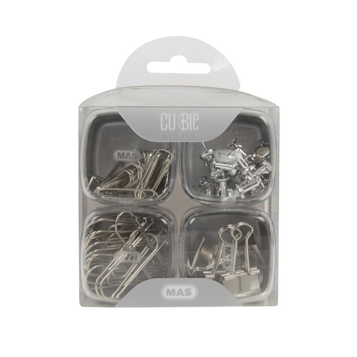 Mas 1330 cubbie premium 4 lü pvc kutu - silver