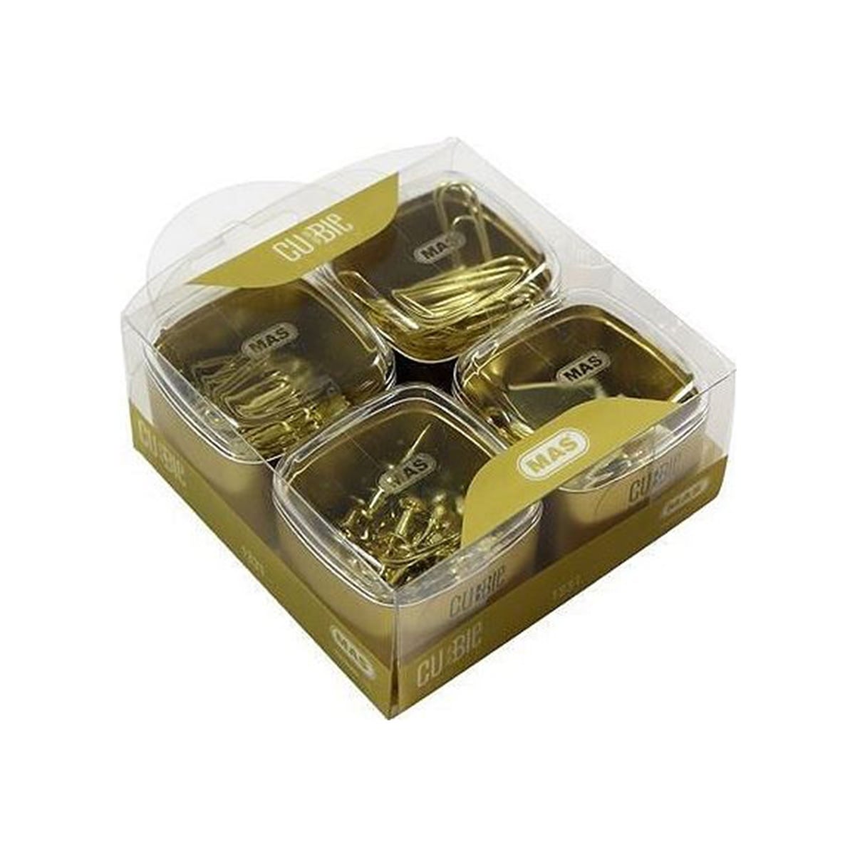 Mas 1331 cubbie premium 4 lü pvc kutu - gold