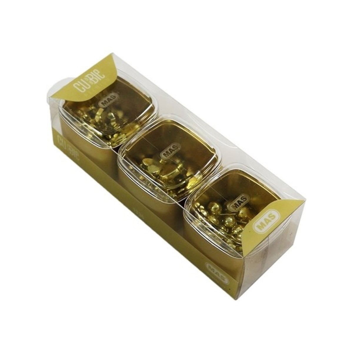 Mas 1335 cubbie premium 3 lü pvc kutu - gold