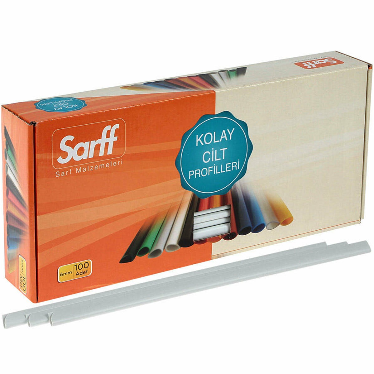 Sarff Sırtlık - Beyaz Cilt Profili 6mm 100'lü
