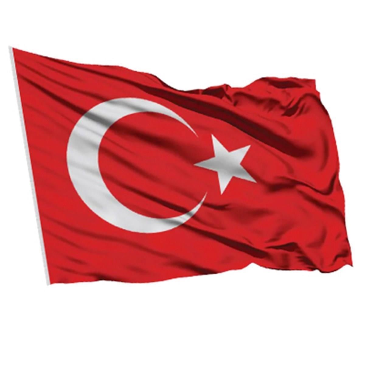 Kırmızı Beyaz Türk Bayrağı Alpaka 50x75 cm