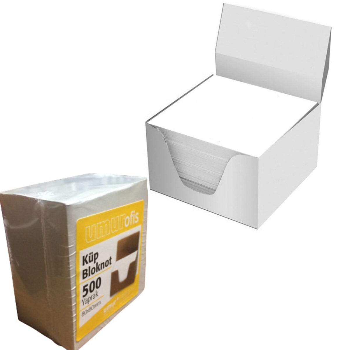 Umur Küp Bloknot Beyaz 500 Yaprak 8x8x5 80gr 30010922