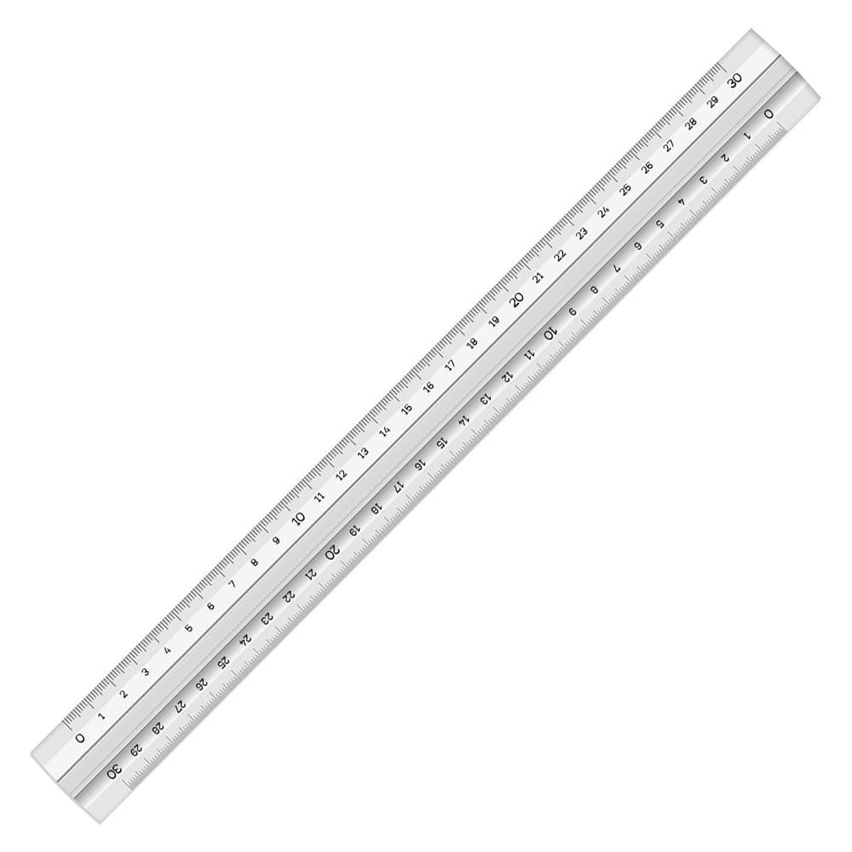Hatas Cetvel 30 cm TriblDesimetre Şeffaf 0250