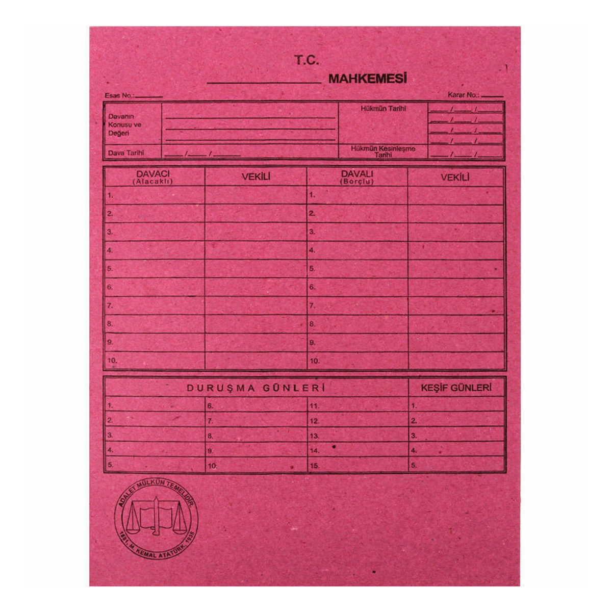 Alemdar mahkeme dosyası