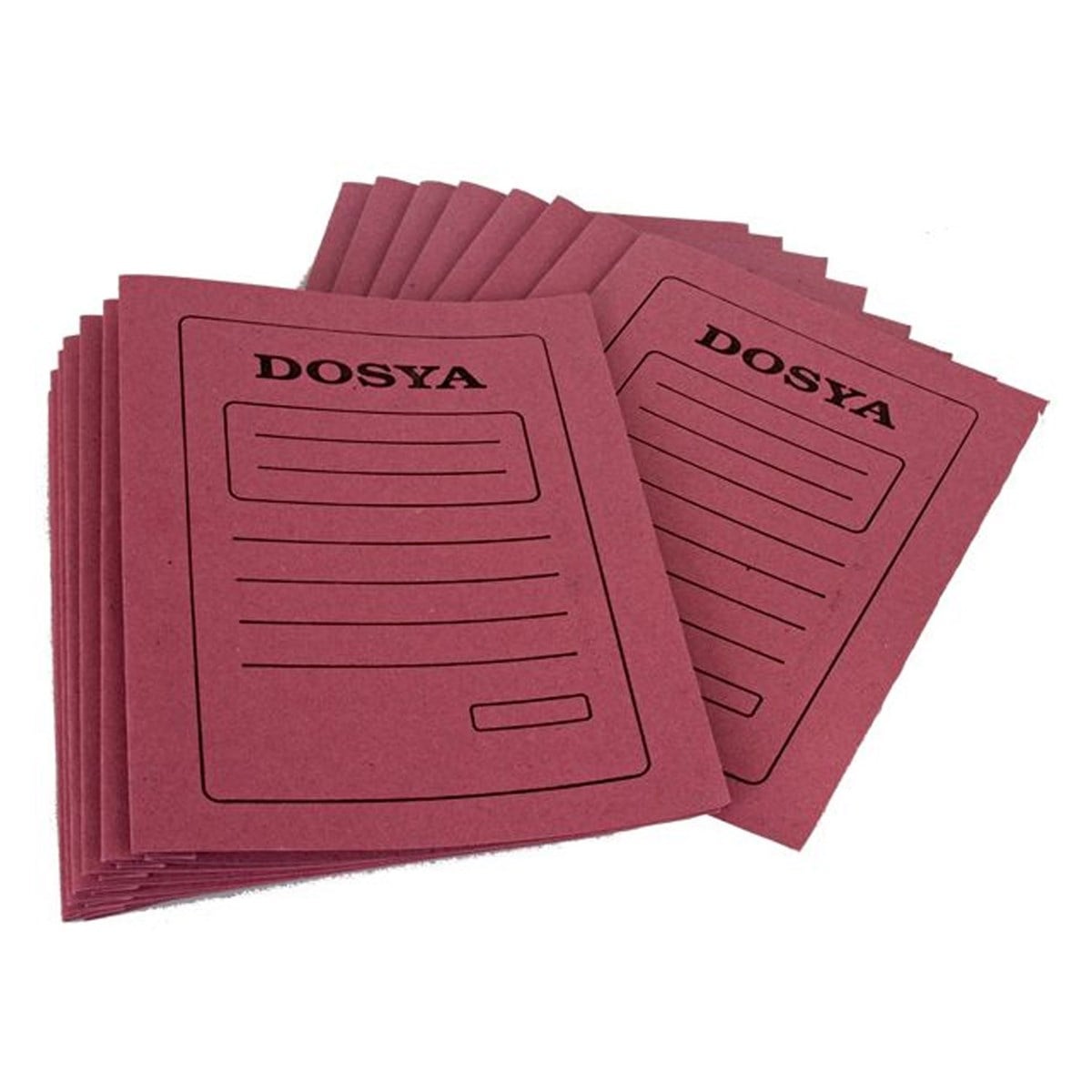 Alemdar Tam Kapak Karton Telli Dosya Pembe 41988