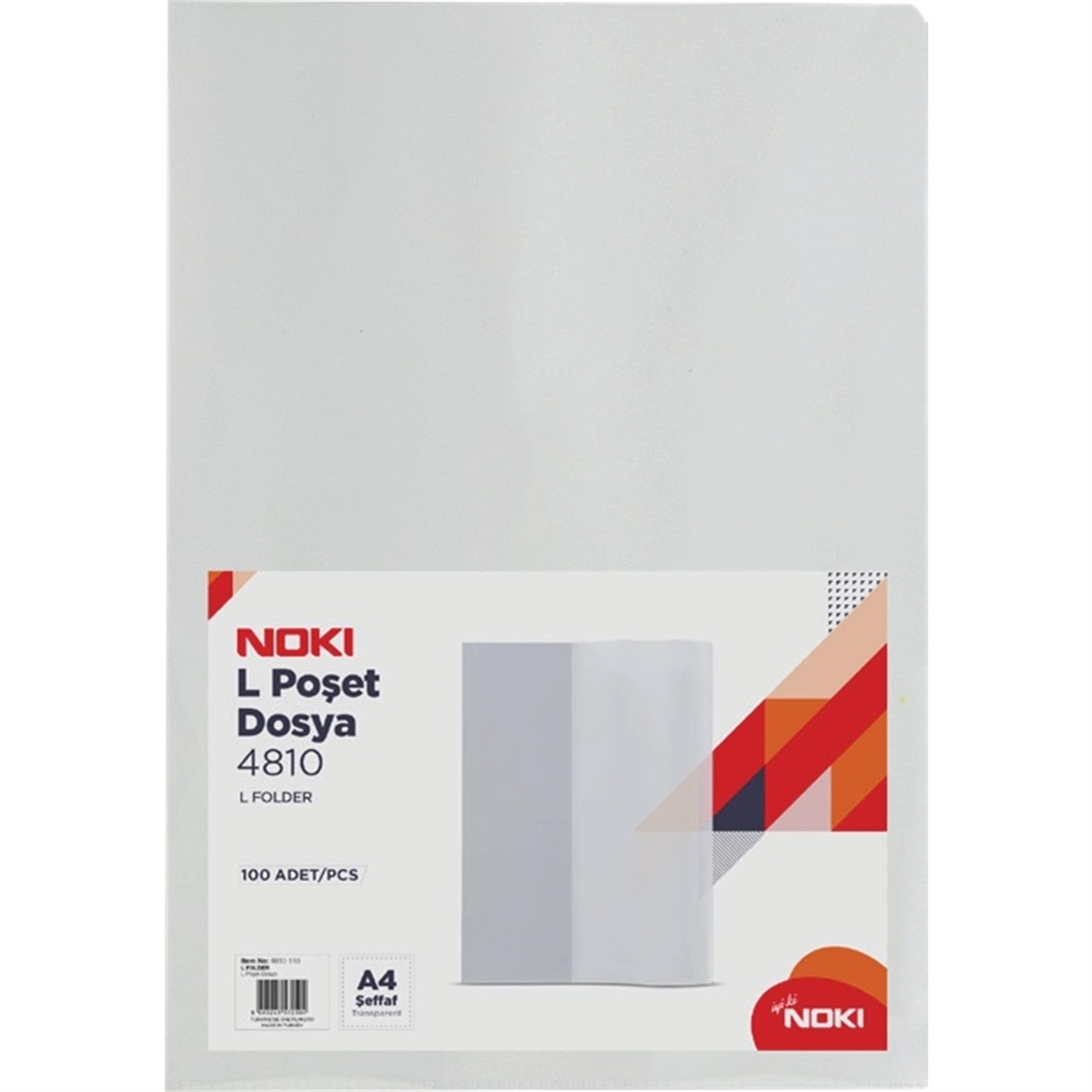 Noki L poşet dosya şeffaf 4810-110