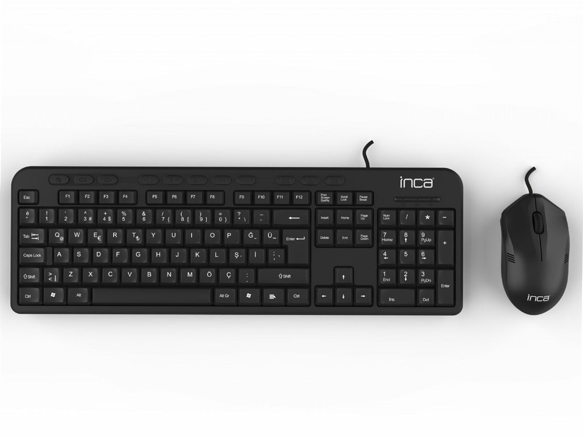 İnca Kablosuz Multimedya Klavye Mouse Set IMK-375T