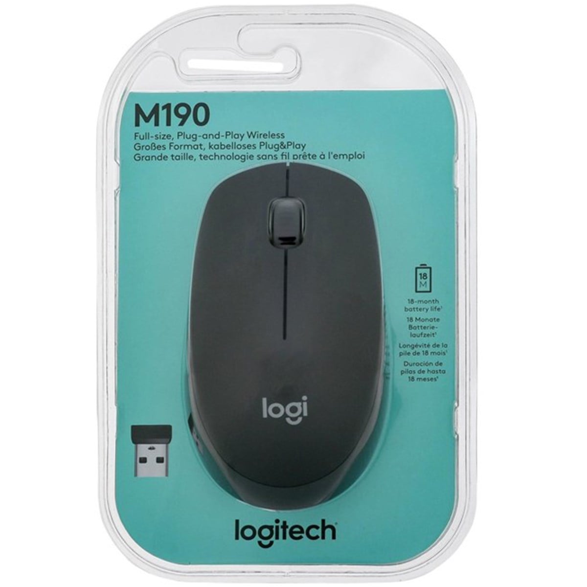 Logitech M190 Mouse Lg 910-005905 Gri Kablosuz